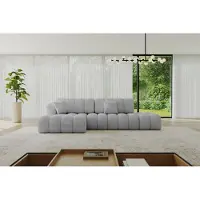 ALTDECOR Ecksofa mit Schlaffunktion und Bettkasten OLEA-L2-S - 321x164x75cm Grau - Corner Sofa Eckcouch Couch L-Form, links/rechts angeordnet Schlafcouch Ausziehbar Wohnlandschaft