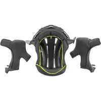 Acerbis Schwarzes/Gelbes Helminnenfutter für IMPACT CARBON Helm Größe XXL