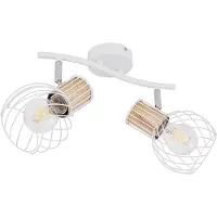 Globo Deckenleuchte, Spots flexibel, 2 flammig, weiß, L 29,6 cm