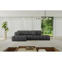 ALTDECOR Ecksofa mit Schlaffunktion und Bettkasten OLEA-L2-S - 321x164x75cm Dunkelgrau - Corner Sofa Eckcouch Couch L-Form, links/rechts angeordnet Schlafcouch Ausziehbar Wohnlandschaft