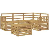 vidaXL Outdoor-Sofagarnitur 5 stk. Weiß Massivholz Akazie