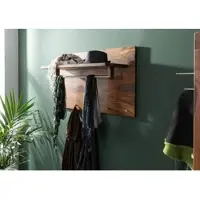 MASSIVMOEBEL24.DE Wandgarderobe Sheesham 100x32x62 walnuss gewachst TORONTO #246