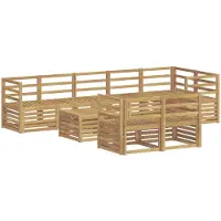 vidaXL Outdoor-Sofagarnitur 9 pcs Weiß 59 x 59 x 37 cm