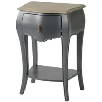 Amadeus Nachttisch Murano Celeste aus MDF und Eichenfurnier