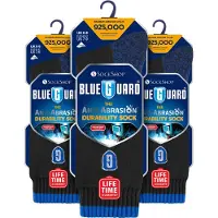 BLUE GUARD Blueguard - 3 Paar Multipack Ultra Durable Work Socks für Stahlkappenstiefel | Herren & Damen Langlebige Heavy Duty Socken - Schwarz