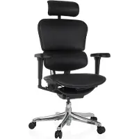 Hjh OFFICE Luxus Chefsessel ERGOHUMAN ULTRA L GEN2 Ergonomischer Bürostuhl mit Armlehnen (höhenverstellbar) Leder Drehstuhl für Büro, Zuhause