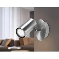 Meine Wunschleuchte Moderner LED Innen Wandstrahler Silber, Spot schwenkbar für Flur & Wohnzimmer