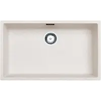 Pure.Sink Küchenspüle 70x40 cm Sandweiß Unterbau und Aufbau