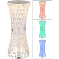 Globo LED Tischlampe, Kristalloptik, RGB Farbwechsel, H 18,5 cm