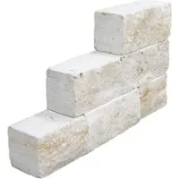 WOHNRAUSCH Travertin-Mauersteine, 0,5 m2, Travertin, beige, L: 20-50 cm, B: 18-20 cm, H: 22,5 cm, offenporig, gespalten, getrommelt