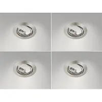 Meine Wunschleuchte 4 Runde Einbaustrahler Decke schwenkbar Ø 3,8cm Nickel matt GU10 Deckenlampen