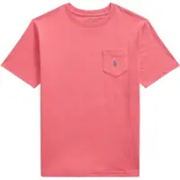 Ralph Lauren für Jungen. 323970333505 Baumwoll-Strickshirt mit roter Tasche ((L) 10/12años= 150/161 cm), Lässig, Baumwolle, Kurzarm, Ki