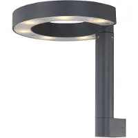 Globo LED Wandleuchte, ALU, grau, satiniert, Ring-Design, H 22 cm