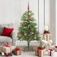 vidaXL Hochwertigen Möbel Künstlicher Weihnachtsbaum Grün 150 cm PVC und Metall - 5176967