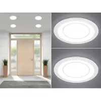 Meine Wunschleuchte LED Decken Einbauleuchte Set Weiß Einbaustrahler Ø 14,8cm Flurbeleuchtung Treppe