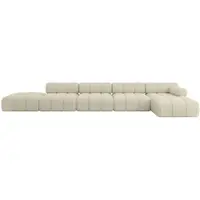 ALTDECOR Modulares Sofa Ecksofa in L-Form - Lizur-L3 - 475x160x70 cm Beige Corner modular Sofa Eckcouch Couch Wohnlandschaft Cauchsofa Polstersofa