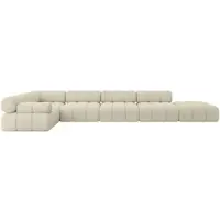 ALTDECOR Modulares Sofa Ecksofa in L-Form - Felto-L3 - 475x190x70 cm Beige Corner modular Sofa Eckcouch Couch Wohnlandschaft Cauchsofa Polstersofa