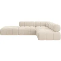 ALTDECOR Modulares Sofa Ecksofa in L-Form - Favio-L1 - 285x190x70 cm Beige universal, links/rechts Corner modular Sofa Eckcouch Couch Wohnlandschaft Cauchsofa Polstersofa