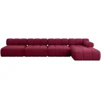 ALTDECOR Modulares Sofa Ecksofa in L-Form - Razon-L3 - 380x160x70 cm Bordeauxrot Corner modular Sofa Eckcouch Couch Wohnlandschaft Cauchsofa Polstersofa