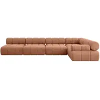 ALTDECOR Modulares Sofa Ecksofa in L-Form - Mende-L3 - 380x190x70 cm Apricot Corner modular Sofa Eckcouch Couch Wohnlandschaft Cauchsofa Polstersofa