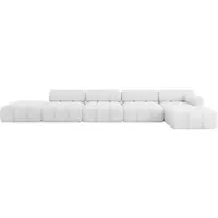 ALTDECOR Modulares Sofa Ecksofa in L-Form - Lizur-L3 - 475x160x70 cm Weiß Corner modular Sofa Eckcouch Couch Wohnlandschaft Cauchsofa Polstersofa