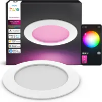 Philips Hue White and Color ambiance Slim Einbauleuchte, 170 mm, Bluetooth/Zigbee, Weiß, LED, Polycarbonat (PC), Multi, 1000 K