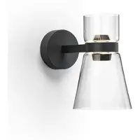 Flos Nocturne W LED-Wandleuchte-Schwarz-Glas Cone-mit LED (2700K)