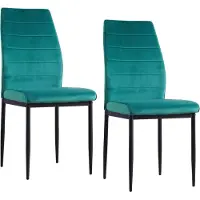 HTI Stuhl Madison Samt Grün, 43,5x57x96 cm (BxTxH), Sitzhöhe 49 cm, Belastbarkeit 120 kg