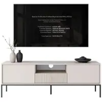 Lookway TV-Schrank MIDNIGHT mit Schubladen auf Gestell Kaschmir