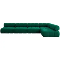 ALTDECOR Modulares Sofa Ecksofa in L-Form - Samaro-L3 - 380x190x70 cm Dunkelgrün universal, links/rechts Corner modular Sofa Eckcouch Couch Wohnlandschaft Cauchsofa Polstersofa