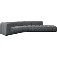 ALTDECOR Modulares Sofa Ecksofa in L-Form - Tilmo-L1 - 399x194x70 cm Dunkelgrau - Corner modular Sofa Eckcouch Couch Wohnlandschaft Cauchsofa Bodensofa Polstersofa