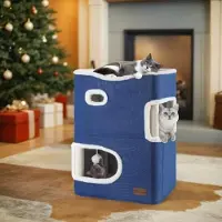 Famanu Katzenmöbel mit Kratzbaum und Hängematte - Multifunktional