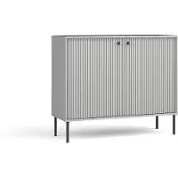 Masseno Kommode NIMB 105,4 cm Sideboard mit 2 Türen für Wohnzimmer Schlafzimmer Modern 105,4x40,5x89,2 cm Grau