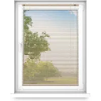 Fart Produkt time4blinds - Jalousien Fenster Innen ohne Bohren, Alu Jalousie Aluminium Rollos, Sandbraun, Links, 1900x700