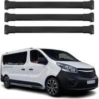 Omtec Dachträger Gepäckträger für Fiat Talento 2016-2024 Relingträger Alu Schwarz 3x