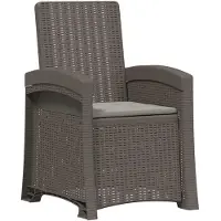vidaXL Liegesessel Garten Rattan-Optik Hellgrau PP