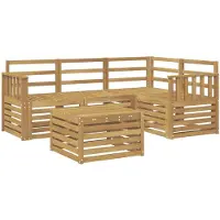 vidaXL Outdoor-Sofagarnitur 5 stk. Weiß Massivholz Akazie