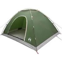 vidaXL Campingzelt 6 Personen Grün 185T Polyester mit PolyurethanBeschichtung