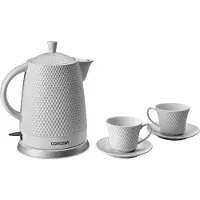 Concept RK0040, 1,5 l, 1500 W, Weiß, Keramik, Kunststoff, Überhitzungsschutz, Drahtlos