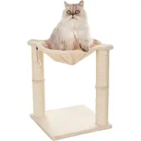 Famanu Katzenbaum mit Hängematte und Sisal-Säulen - Beige