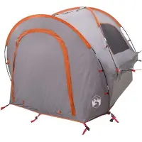 vidaXL Autozelt Grau und Orange 2-Personen Polyester und Stahl