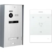 Balter EVO Aufputz Silber 2-Draht BUS Talk Analoge Sprechstelle Türsprechanlage Set 1 Familienhaus