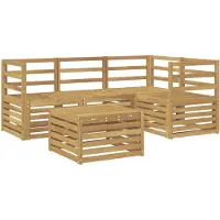 vidaXL Outdoor-Sofagarnitur 5 pcs Weiß 59 x 59 x 37 cm