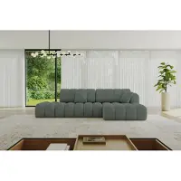 ALTDECOR Ecksofa mit Schlaffunktion und Bettkasten OLEA-L2-S - 321x164x75cm Grün - Corner Sofa Eckcouch Couch L-Form, links/rechts angeordnet Schlafcouch Ausziehbar Wohnlandschaft