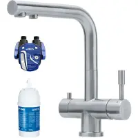 Neues Wasser FRANKE 3-Wege-Wasserhahn – Set mit BRITA P1000 Untertisch-Wasserfilter