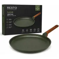 Resto Kitchenware Crêpepfanne "Sadr, Pfankuchenpfanne langlebig und spülmaschinenfest" Aluminiumguss 1 Stk. tlg. Innere Queenhome-Antihaftbeschichtung für mehr Widerstandsfähigkeit