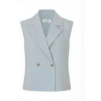 Modstrom Damen Blazers Galemd Vest - Lichtgrijs - Größe L