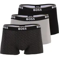BOSS Dreierpack eng anliegende Boxershorts aus Stretch-Baumwolle mit kurzem Bein und Logos am Bund Grösse M