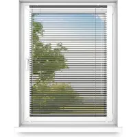 Fart Produkt time4blinds - Jalousien Fenster Innen ohne Bohren, Alu Jalousie Aluminium Rollos, Glänzendes Schwarz, Links, 1400x2000