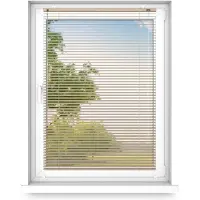 Fart Produkt time4blinds - Jalousien Fenster Innen ohne Bohren, Alu Jalousie Aluminium Rollos, Sandbraun, Links, 700x300